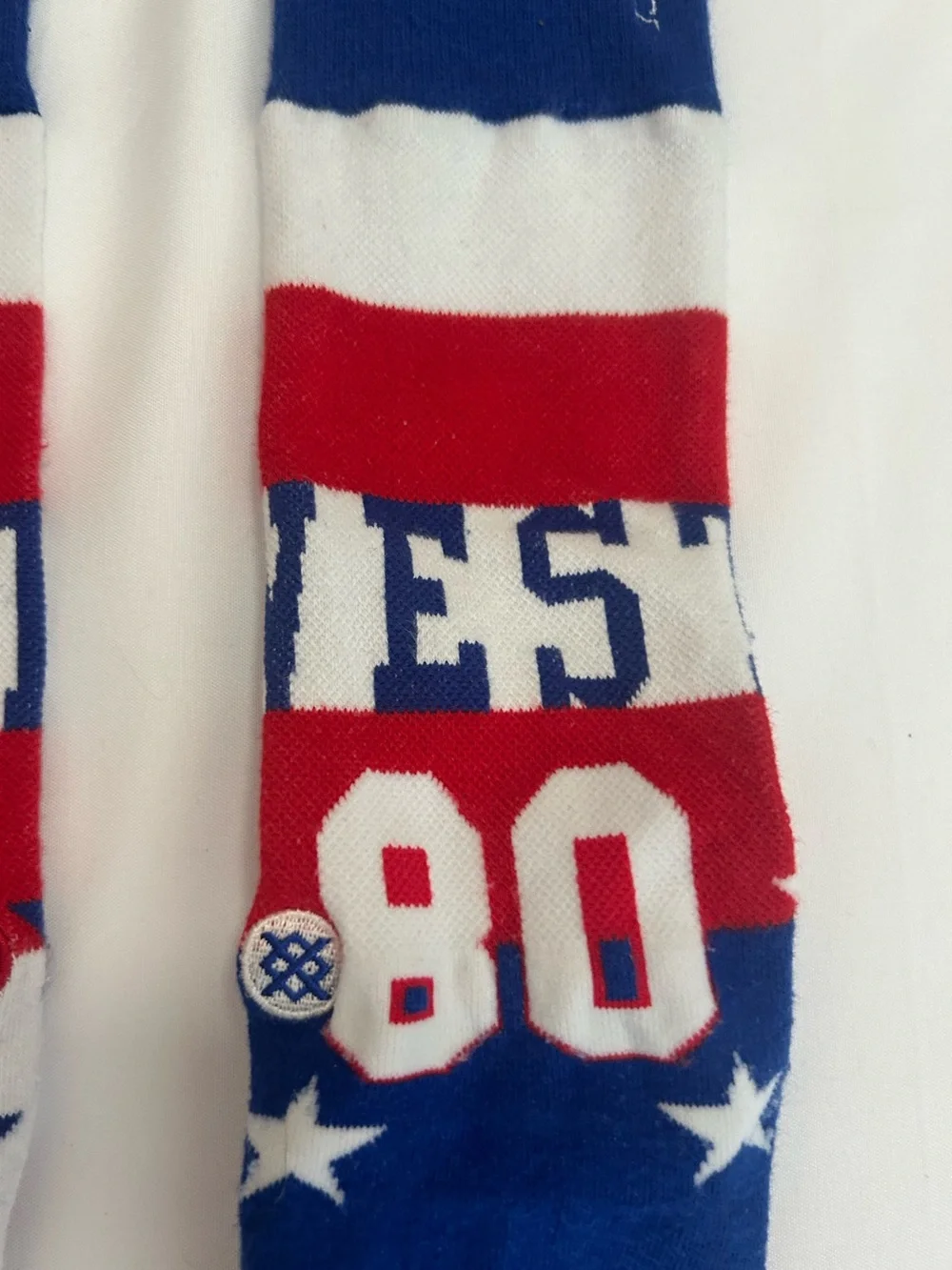 Stance NBA East vs West 80 Crew Socks Red White Blue Crew Socks